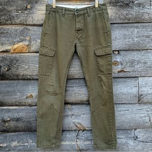 Topman Skinny Military Green Cargo Pants 30x30